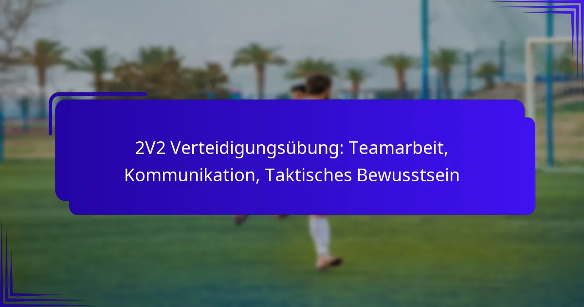 2V2 Verteidigungsübung: Teamarbeit, Kommunikation, Taktisches Bewusstsein