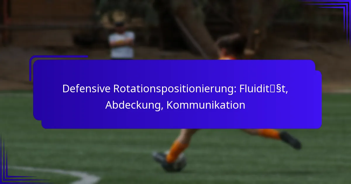 Defensive Rotationspositionierung: Fluidität, Abdeckung, Kommunikation