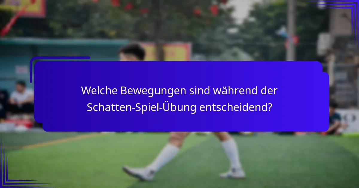 Welche Bewegungen sind während der Schatten-Spiel-Übung entscheidend?